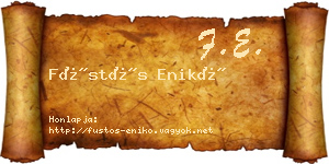 Füstös Enikő névjegykártya